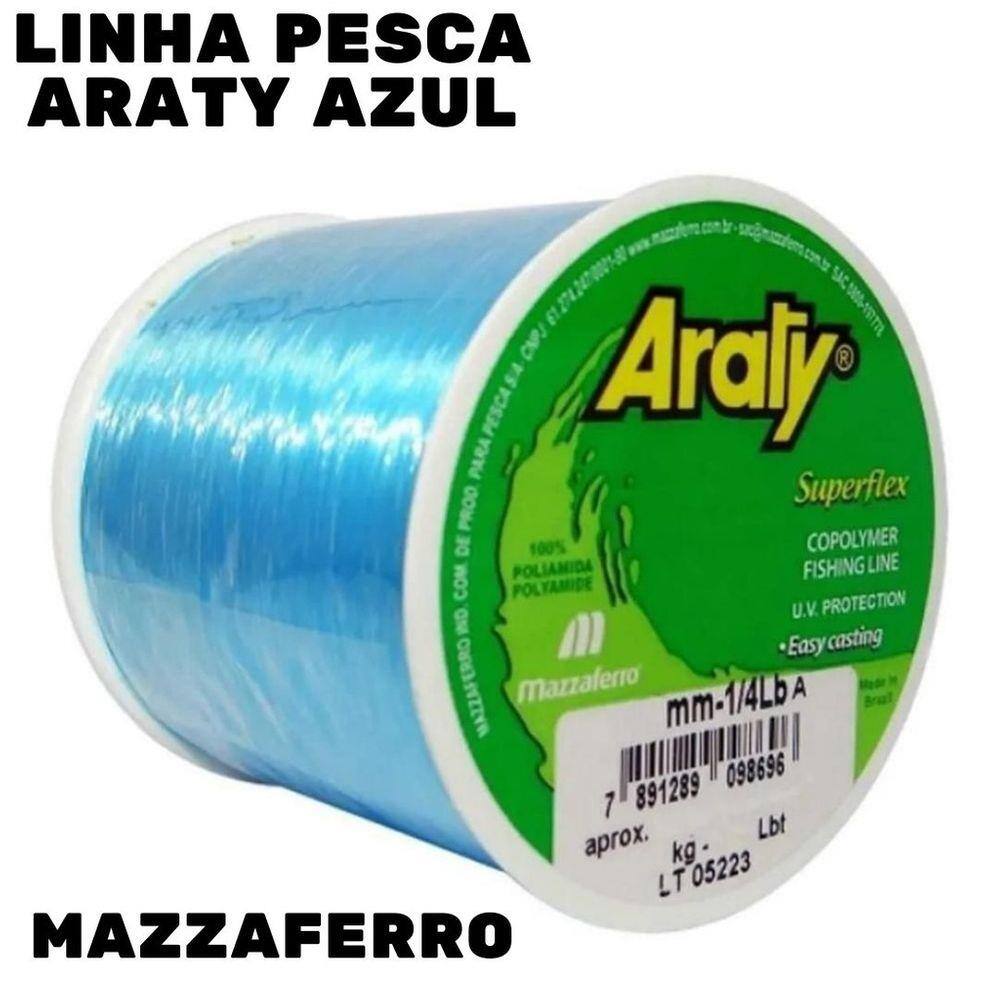 Linha Monofilamento Araty Superflex Azul Mazzaferro 0,35mm