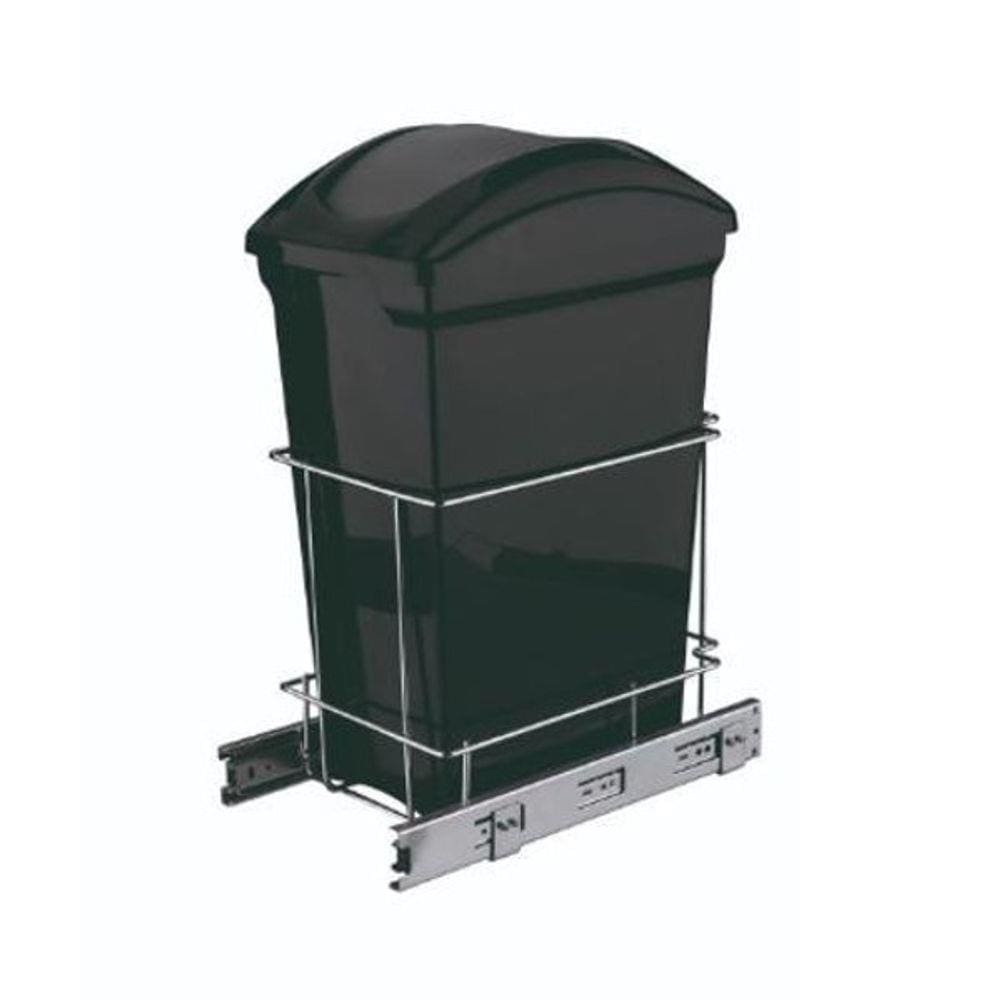 Lixeira Para Cozinha Deslizante Simples Cesto 15 L Preta Giosul