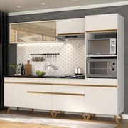 Cozinha Completa 5 peças c/ Armário e Balcão MP3715 Veneza GW Multimóveis Branca