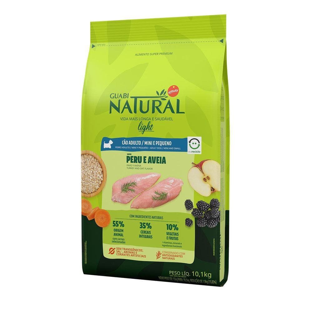 Guabi Natural Cão Adulto Light Mini Pequeno Peru 10,1Kg