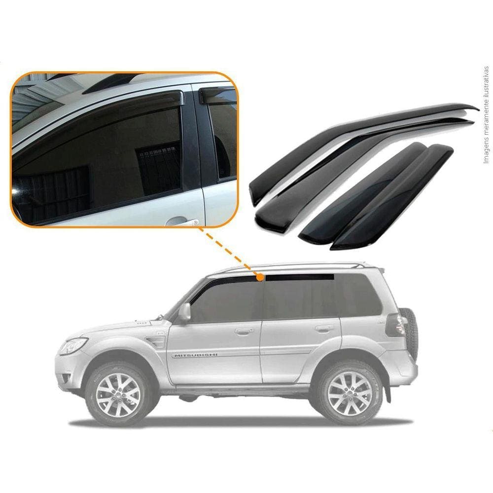 Calha De Chuva Mitsubishi Pajero Tr4 2010 2011 A 2016 2017