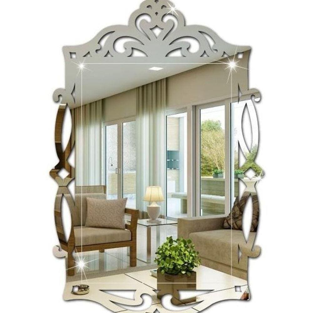 Espelho Decorativo Retangular Veneziano Em Acrílico P