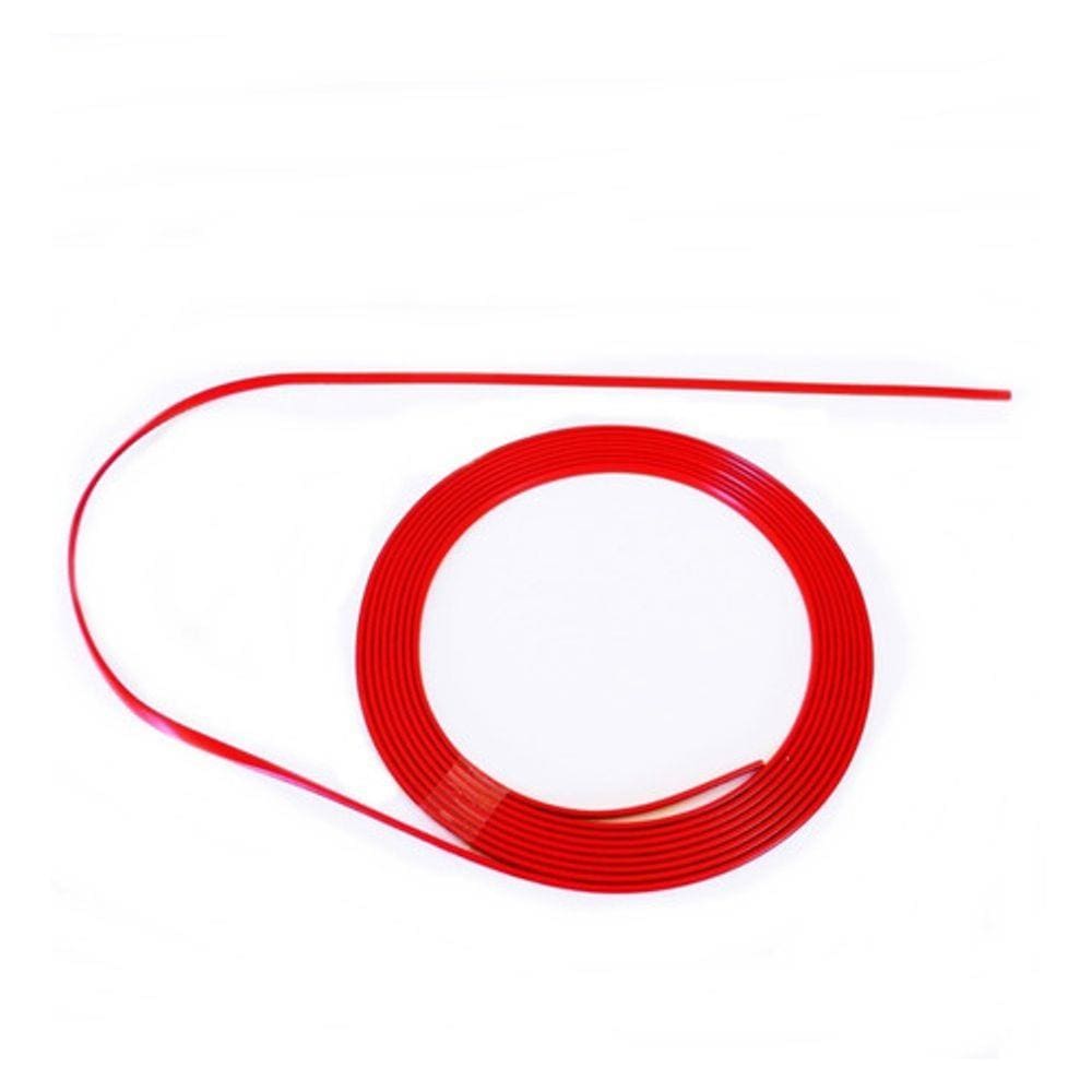 Rolo Friso Vermelho Filete Universal Flexivel 6mm X 6 Metro