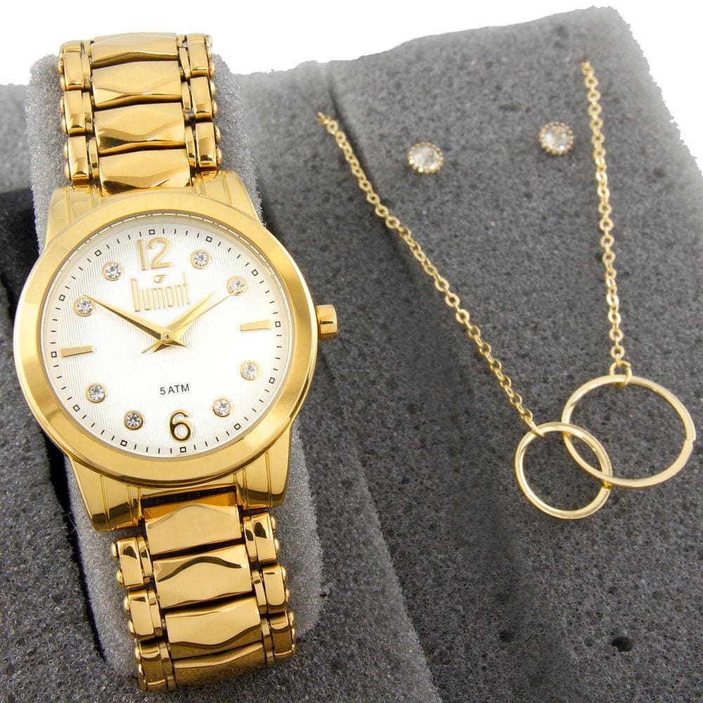 Relogio Dumont Feminino Dourado Du2035lmw/K5k