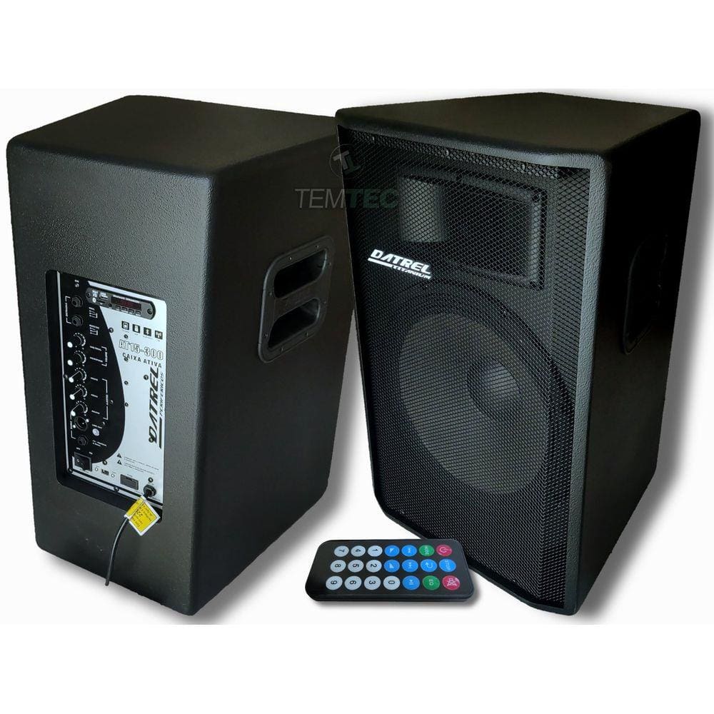 CAIXA DE SOM ATIVA 15” 300W DATREL PORTÁTIL PROFISSIONAL