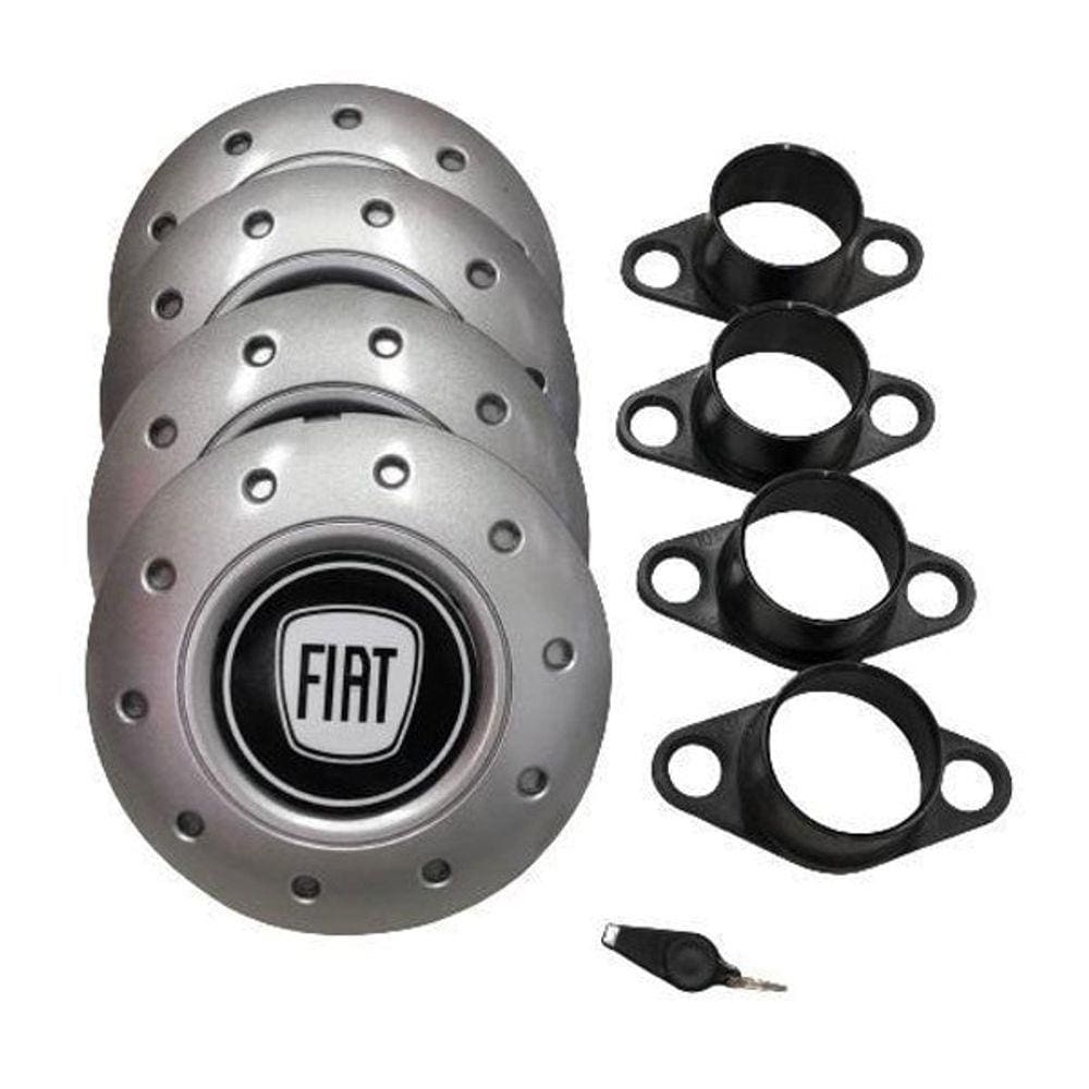 Calotas Miollo Fiat Fiorino Aro 13 1996/2016 Amarok Prata