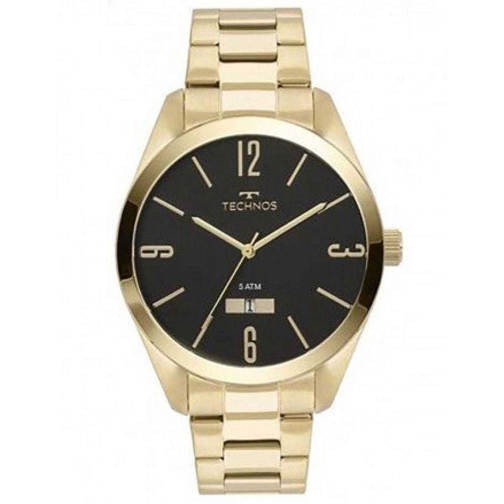 Relógio Technos Masculino Classic Steel Aço Dourado