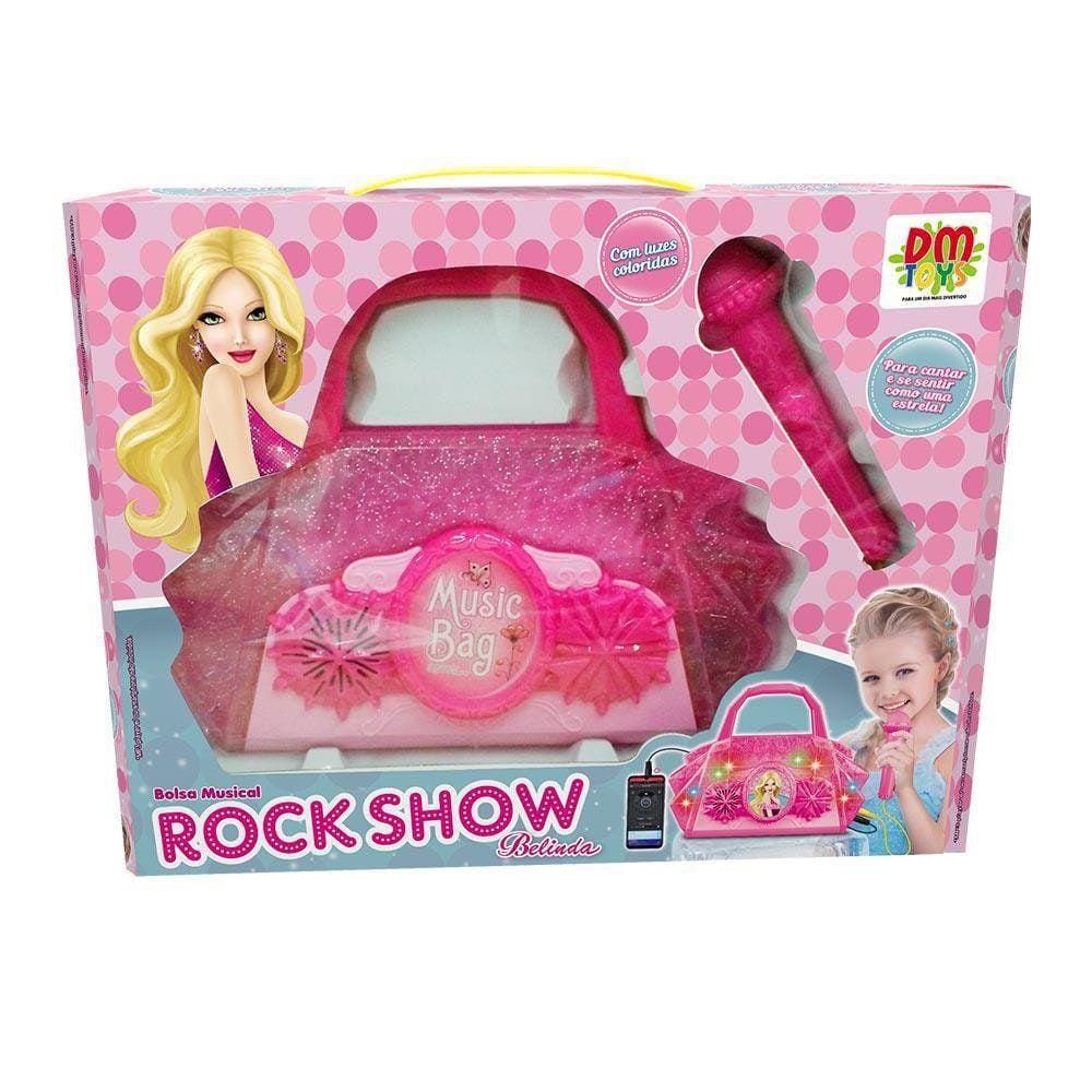 Bolsa Infantil Musical Rock  Microfone Toca Musica Celular