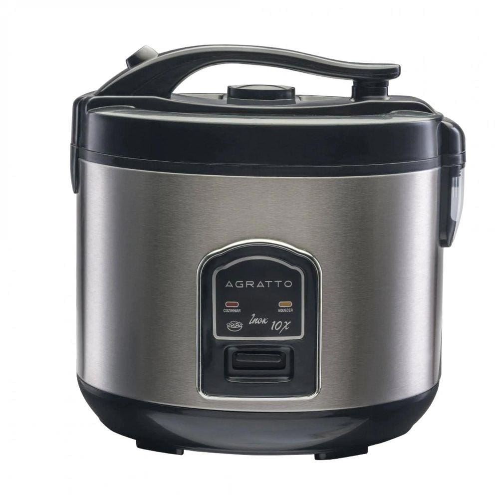 Panela Elétrica de Arroz e Legumes Agratto Inox 10 xícaras