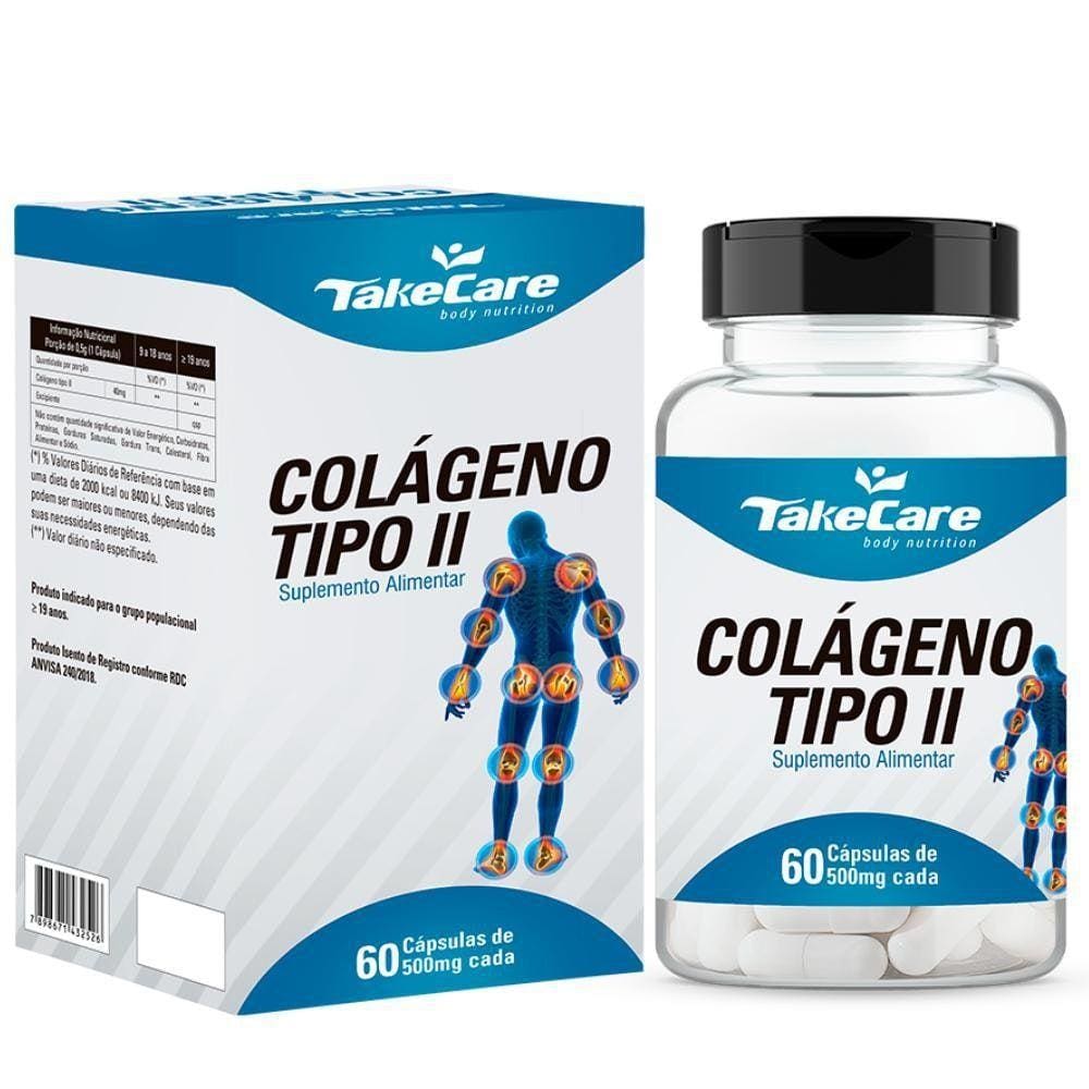 Colágeno Tipo 2 60 Cápsulas 1 Cápsula Ao Dia - Take Care