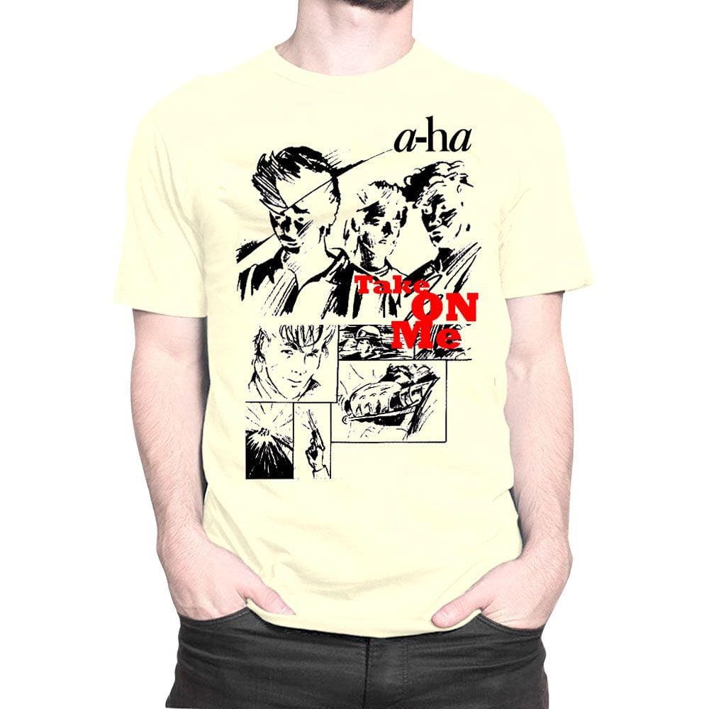 Camiseta camisa A-HA banda anos 80 New Wave Tecno Rock