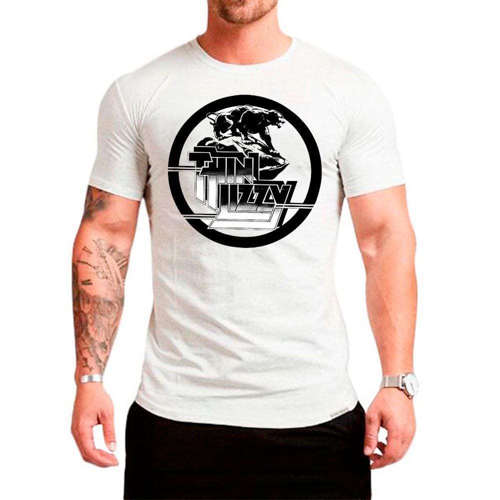 Camiseta camisa Thin Lizzy banda clássica hard rock rara exclusiva