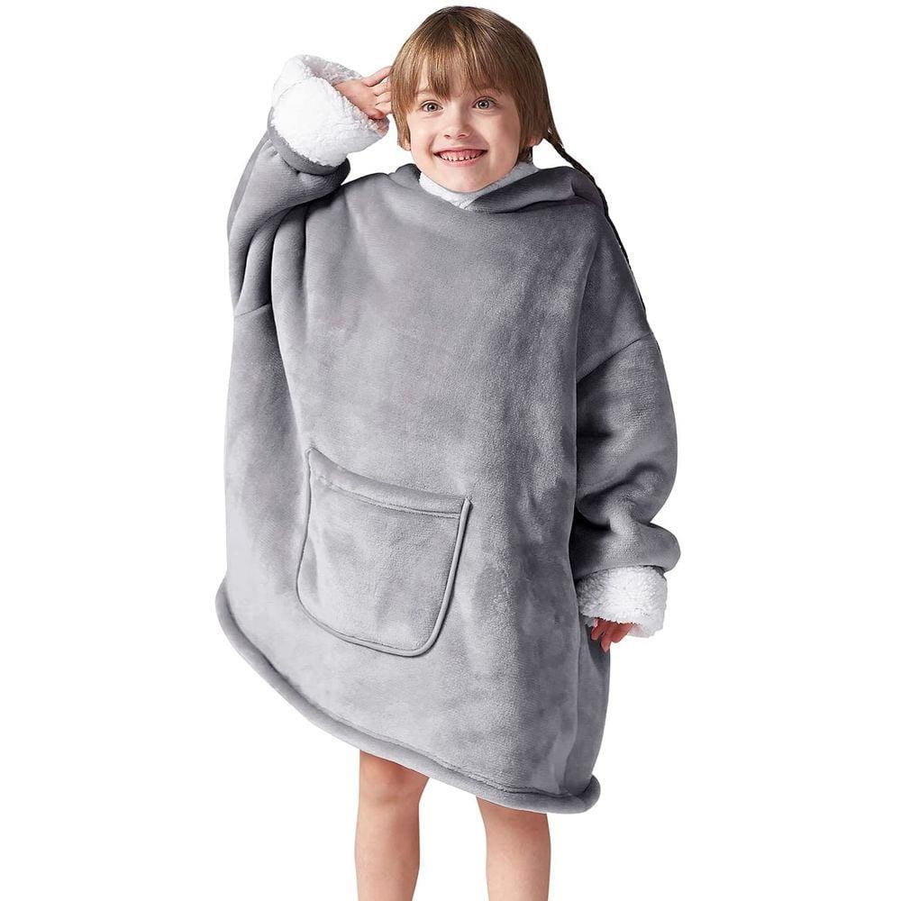 oversized sherpa wearable blanket moletom com capuz