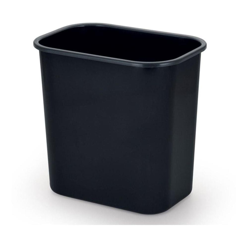 Cesto Lixo Retangular Preto Office Escritório 12,5L