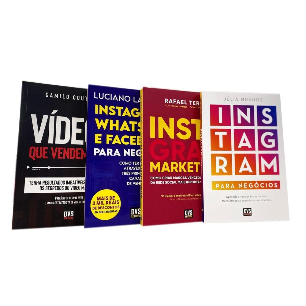 Kit Vendas Pelo Instagram Com 4 Livros