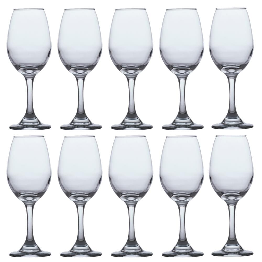 Conjunto 10 Taças de Vidro 318ml VINHO TINTO ÁGUA Cristal