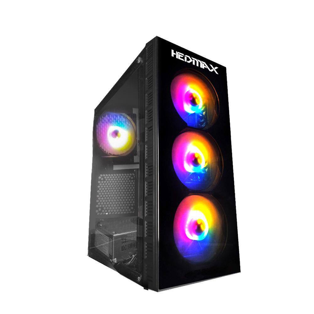Gabinete Gamer Hedmax 5512 Lateral Vidro C/ Fan Rgb