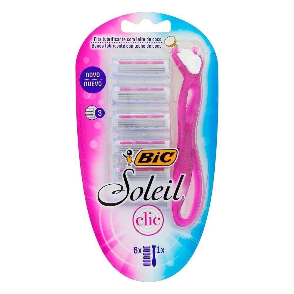 Aparelho Bic Soleil Clic Feminino + 6 Cargas