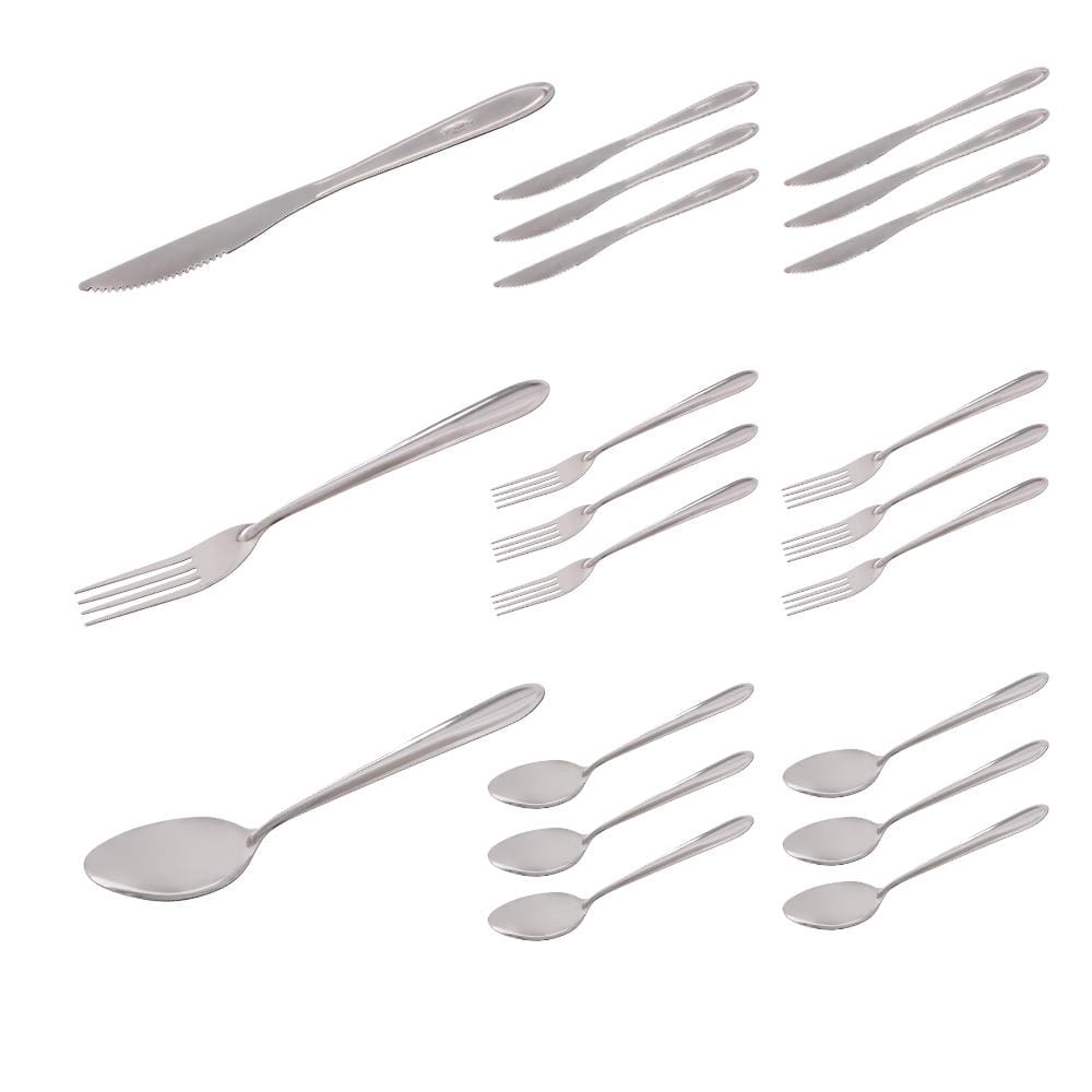 18 Talheres Garfo Colher Faca Inox Bufffet Restaurante Bar