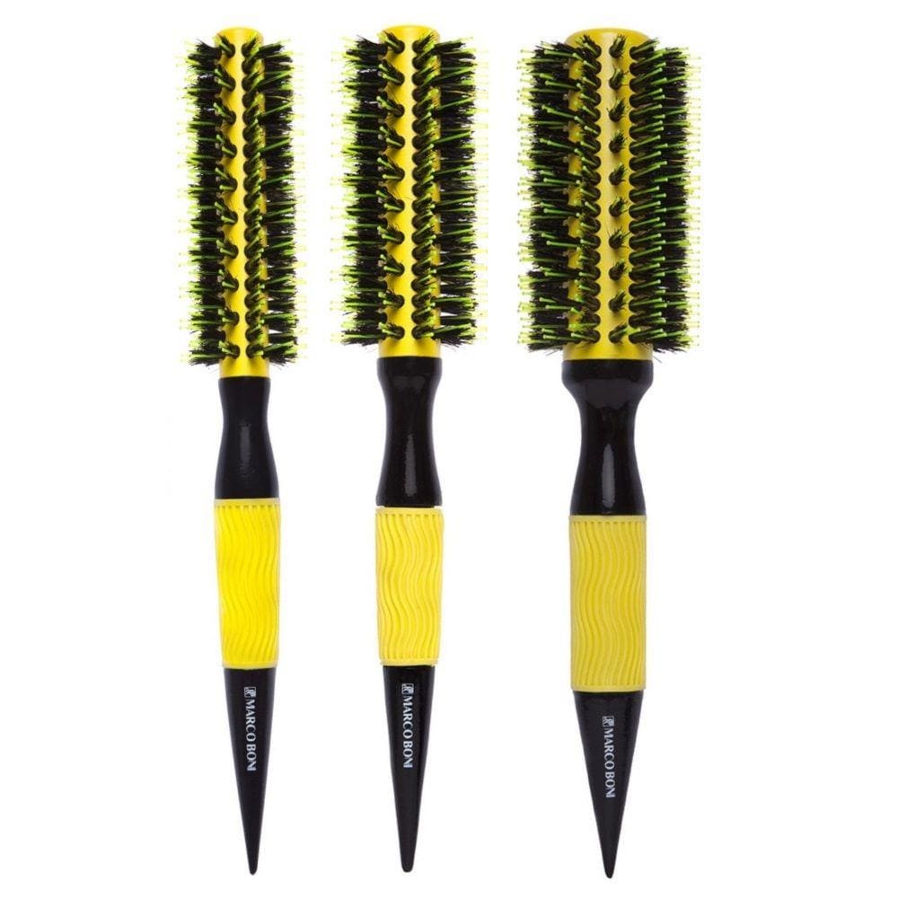 Kit 3 Escova Profissional Yellow Ceramica P/M/Gg Marco Boni