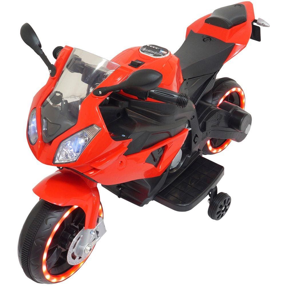 Mini Moto Elétrica Triciclo Criança Infantil Bateria 6V Luz Som Brinqway Bw-127 Bivolt
