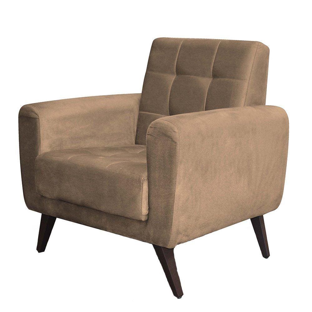 Poltrona Livia Pés em Madeira Matrix