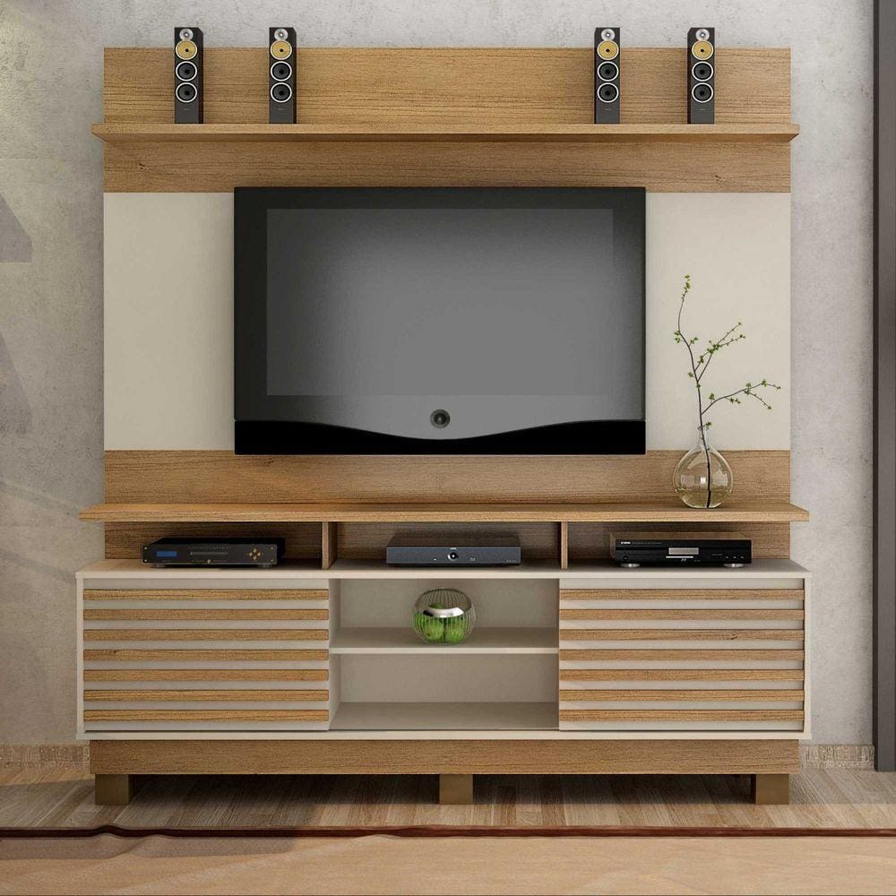 Estante Home para TV Texas Valdemóveis Cinamomo/Off White