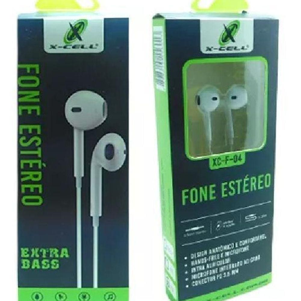 Fone de ouvido X-Cell XC-F-04 branco