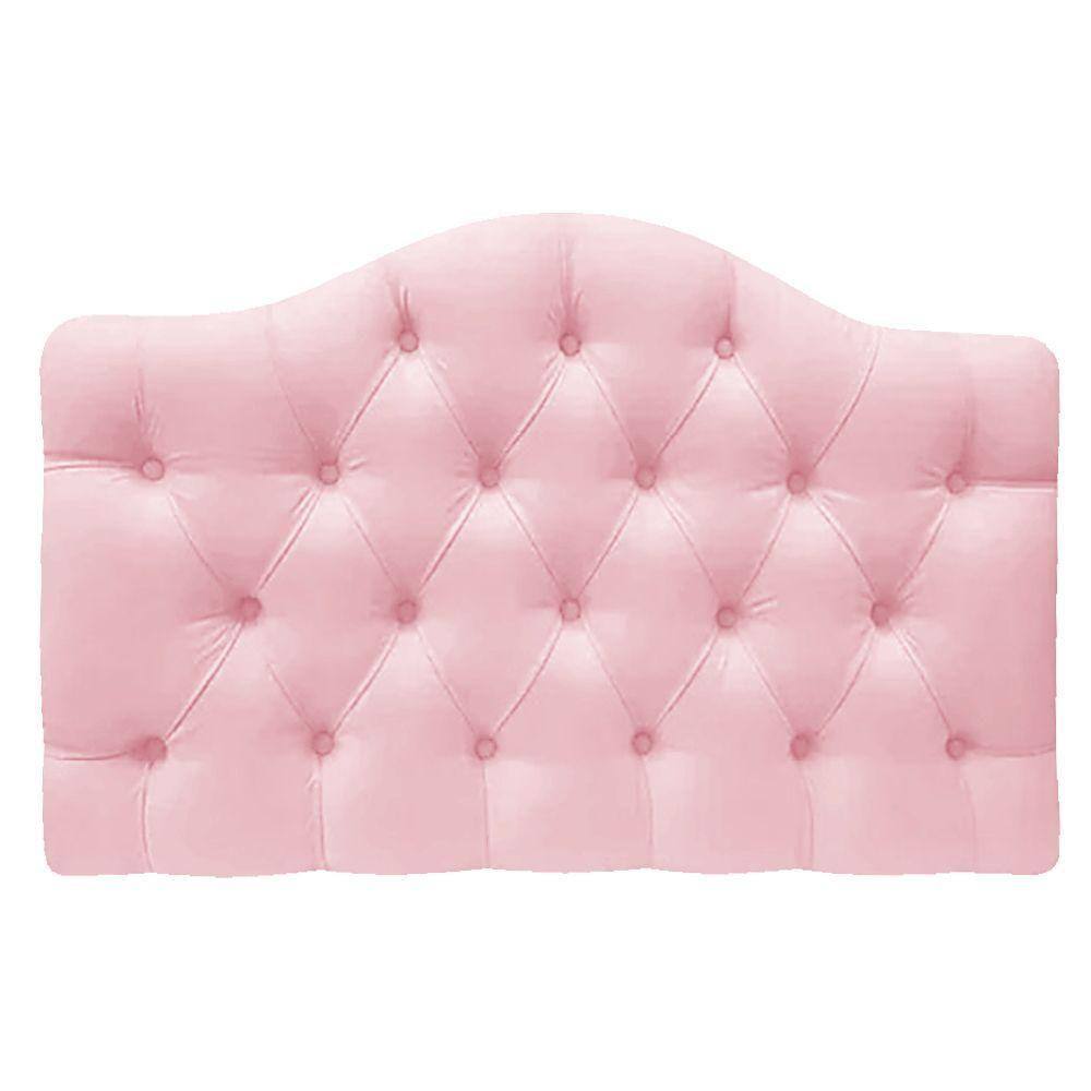 Cabeceira Suspensa Imperatriz 195 Cm King Size Rosa Bebê