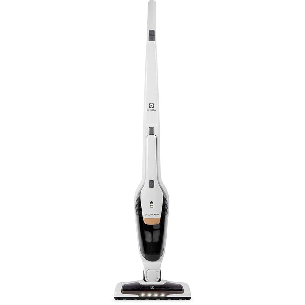 Aspirador de Pó Vertical Electrolux Ergorapido 2 em 1 Cinza Luz LED (ERG25B) - até 38 min Filtro HEPA Função BrushRollClean 420ml