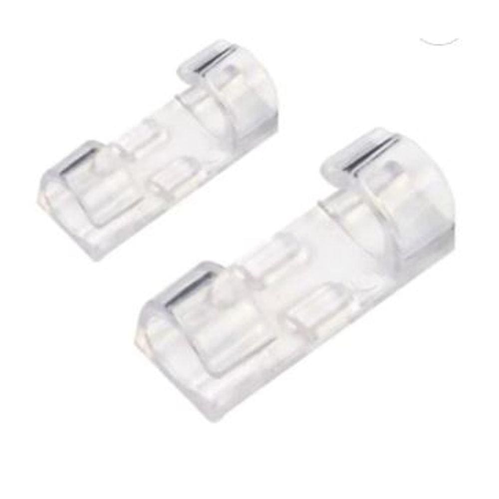 Kit Clip Organizador de Cabos e Fios Adesivo 3M 100 Un Fixador ZigZag Passa Fio Cristal TV Rede PC
