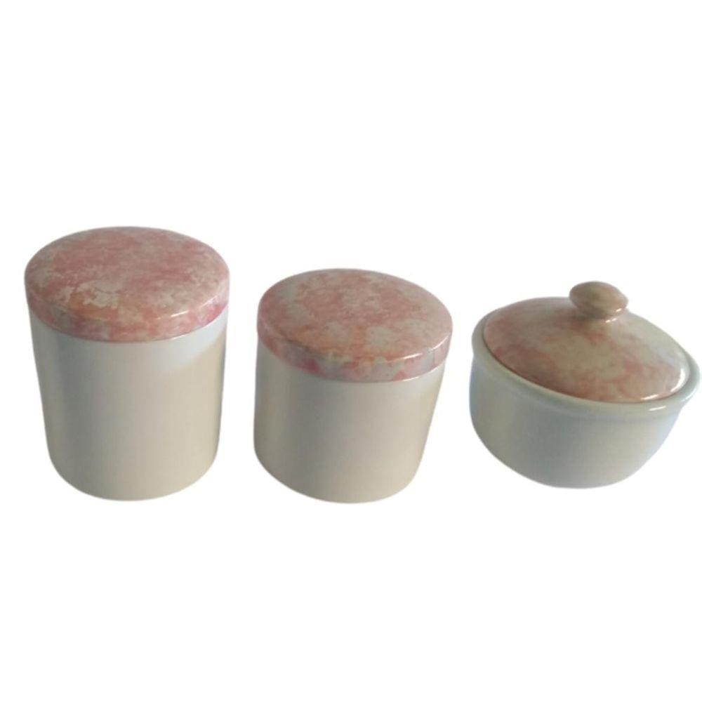 Kit Para Higiêne Do Bebê 3Pçs Porcelana Forte Resistente