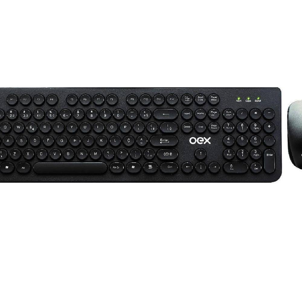 Combo Teclado E Mouse Sem Fio Tm410 Preto Pop + Oex