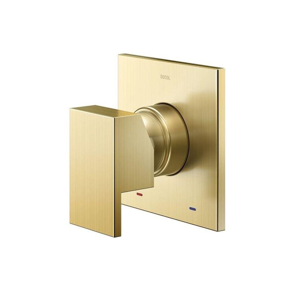 Acabamento Monocomando para Chuveiro e Ducha Higiênica Docol New Edge 926072 1/2\" Ouro Escovado