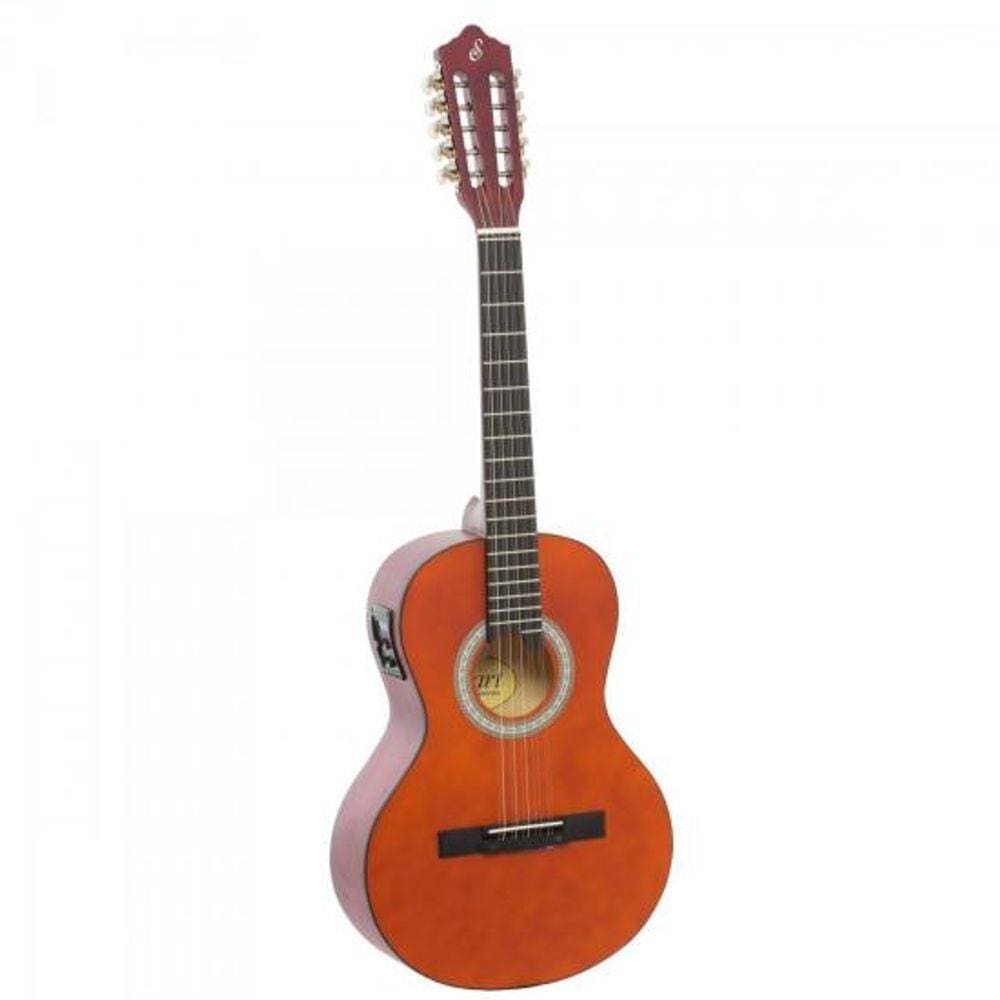 Viola para Iniciante Giannini Elétrica Acústica VS14EQ Natural Fosco