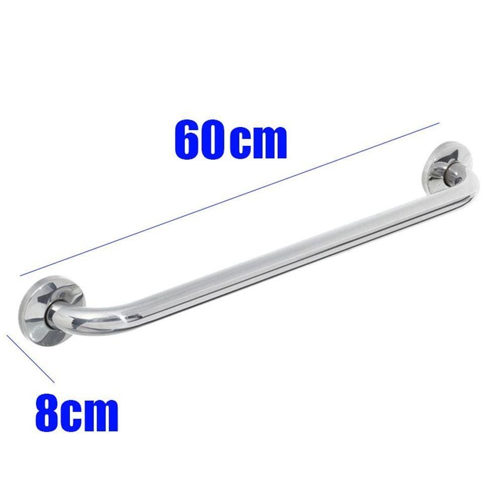 Alça Apoio Banheiro Barra Inox 60cm Cadeirante Idoso Deficiente Acessibilidade Kit 2 unidades