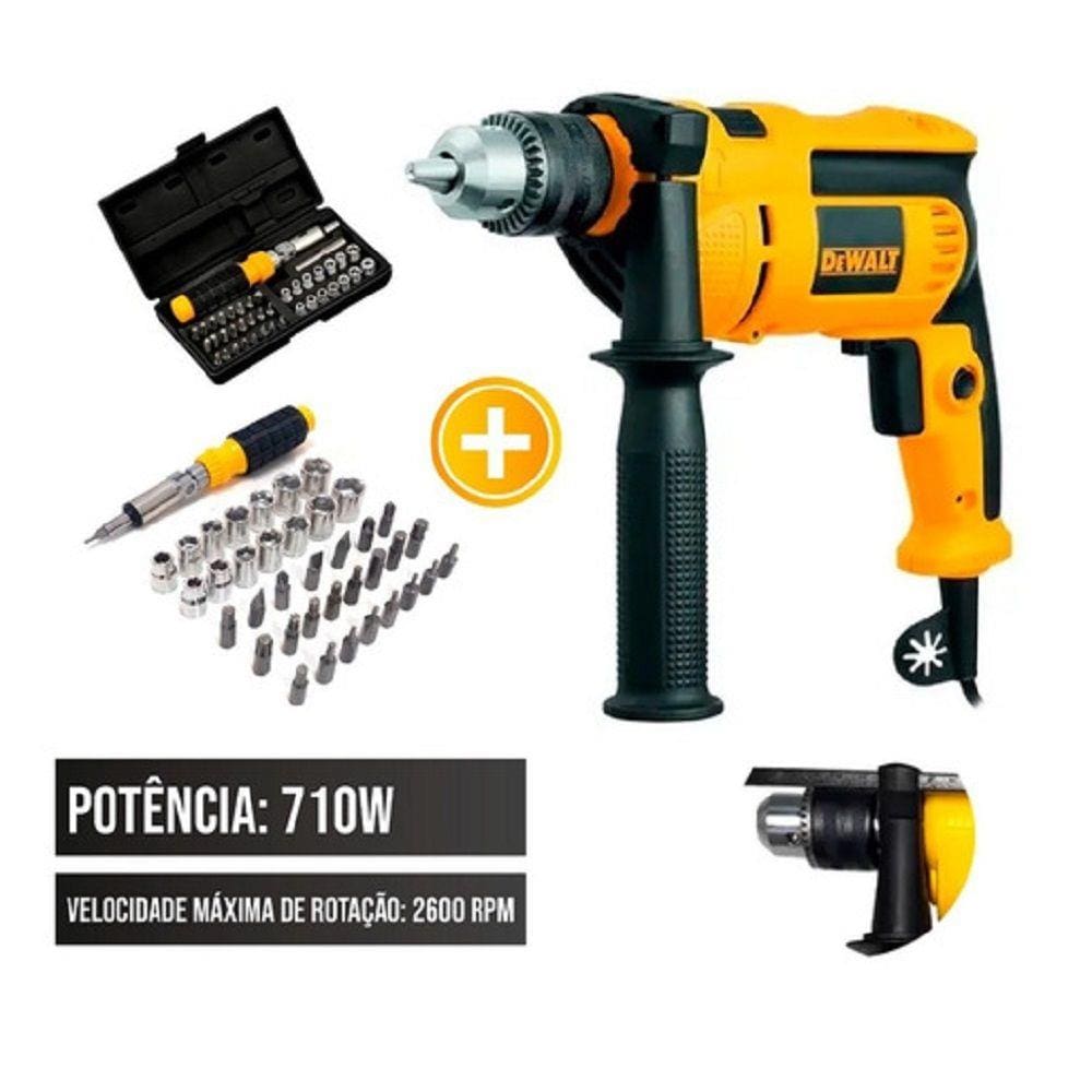 Furadeira De Impacto 1/2 Dwd502 Dewalt + Jogo De Soquetes