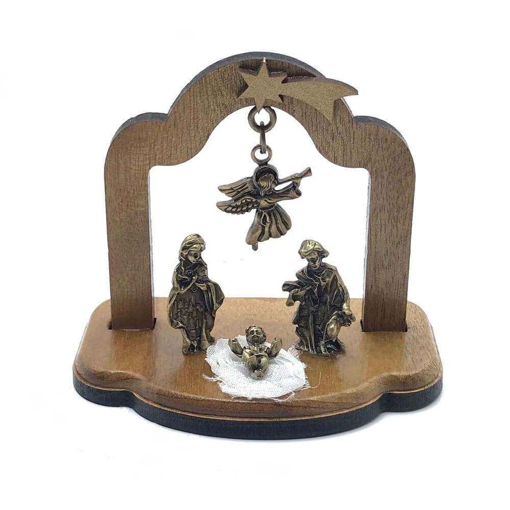 Presépio Natal de Madeira com Arco Oval