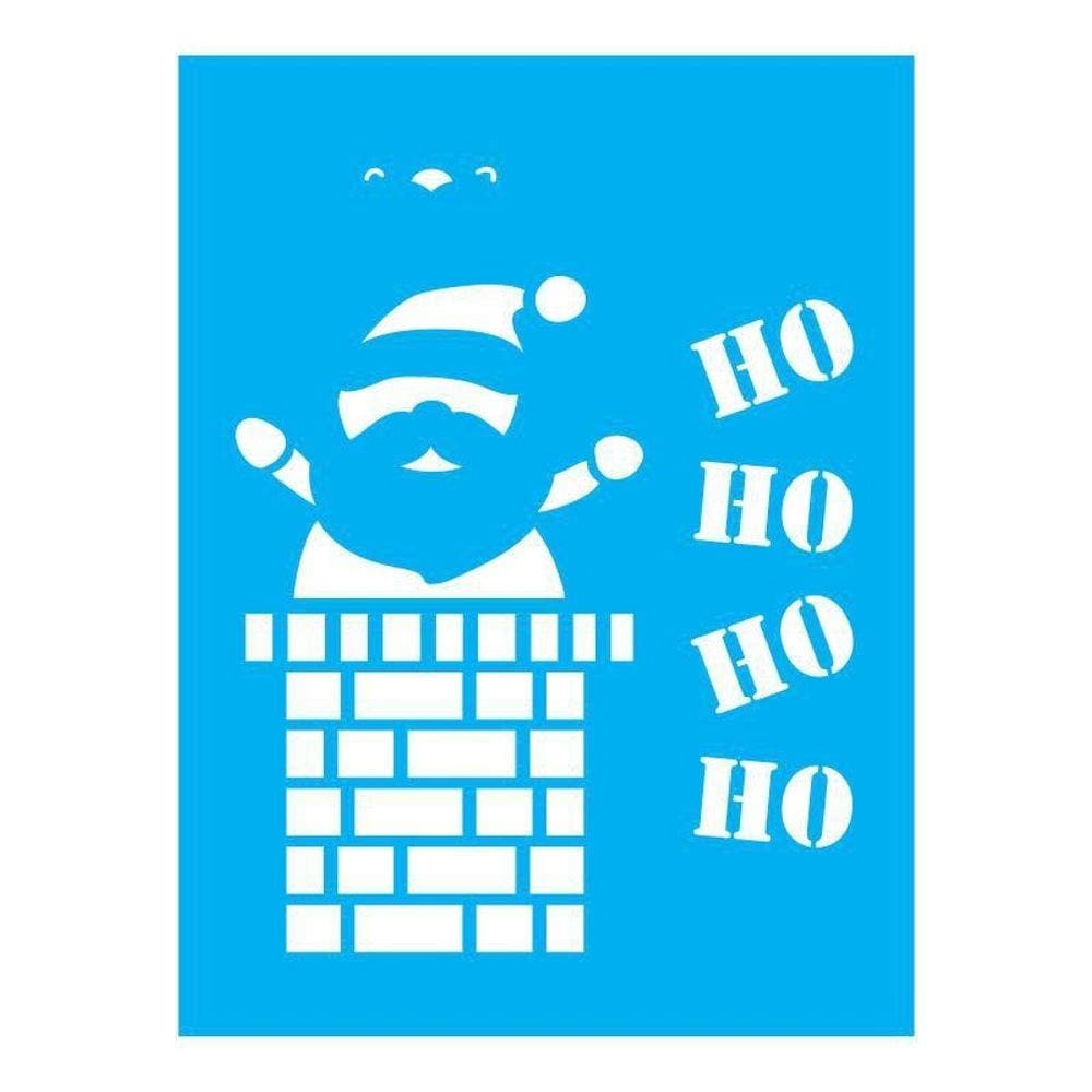 Stencil Tamako Papai Noel Natal - 15X20Cm - Ref 923