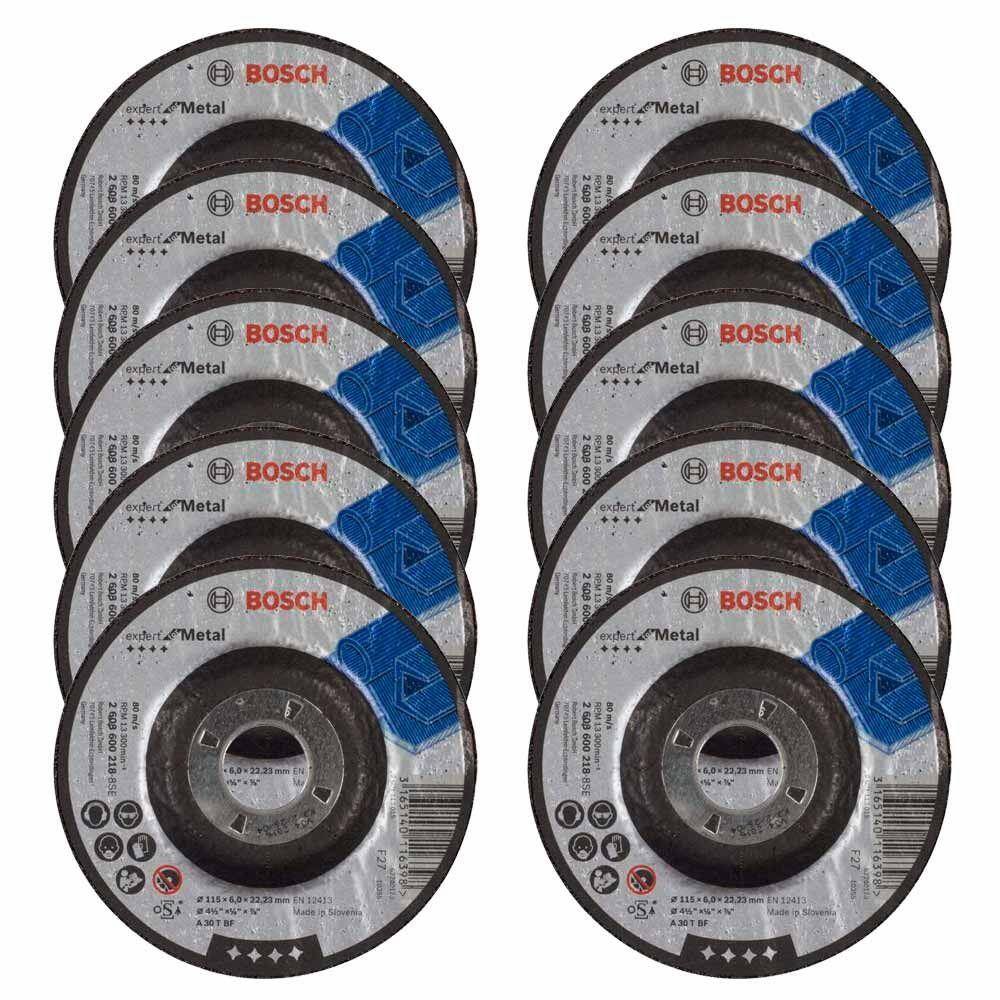 Kit 10 Discos de Desbaste A 30 T BF GR30 para Metal 115x6 Bosch