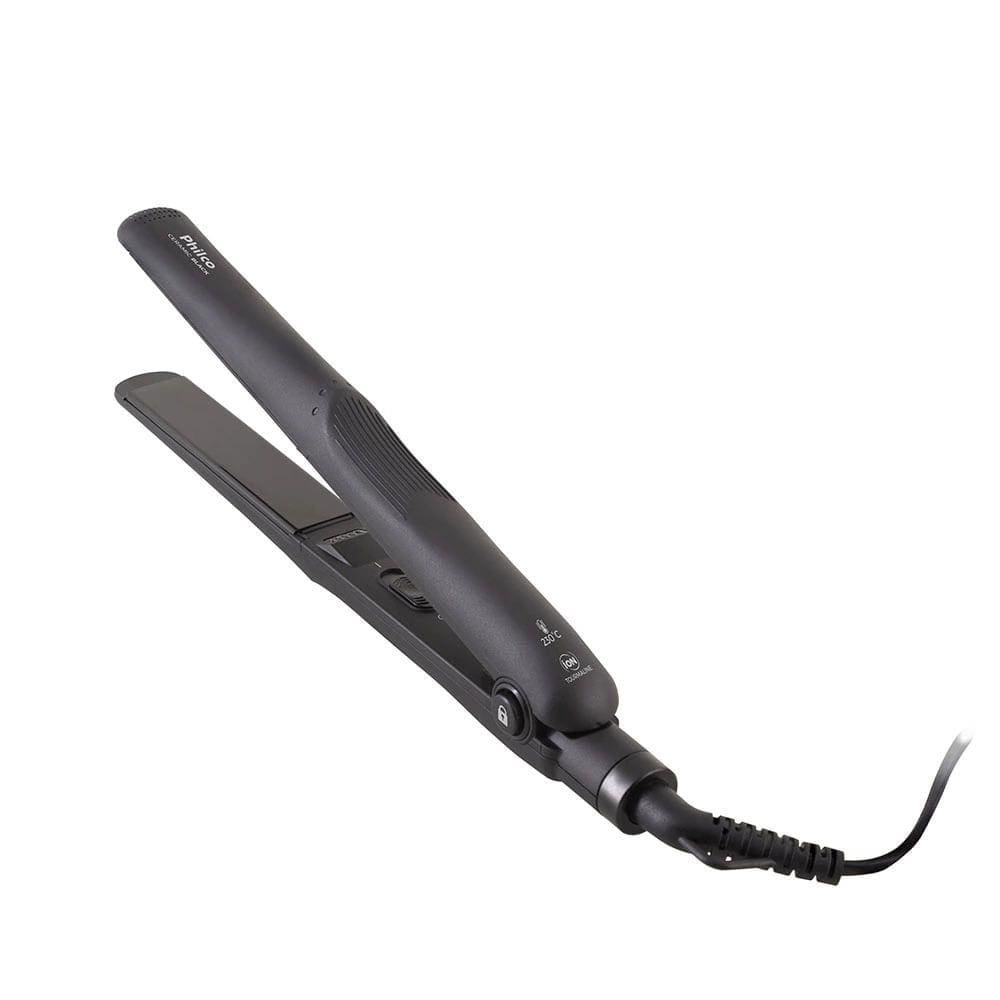 Chapinha Prancha Alisadora Philco Ceramic Black Ppr08 Cerâmica 230°c Preta - Bivolt