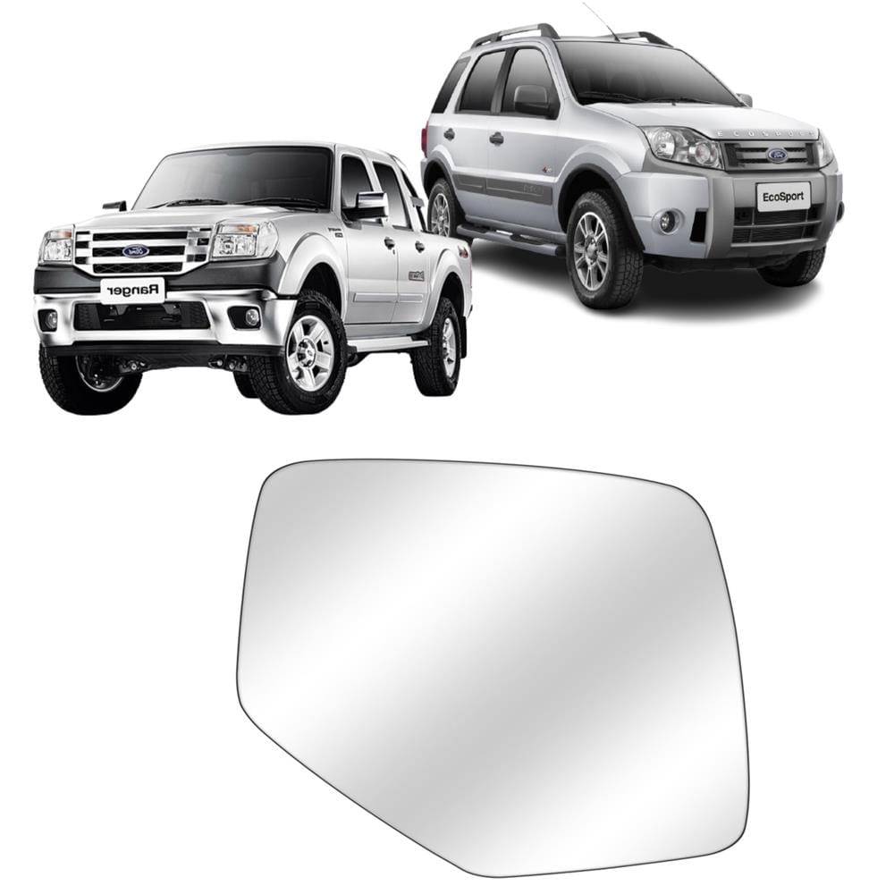 Lente Retrovisor Com Base Ecosport /Ranger 08-09 Ld Esquerdo