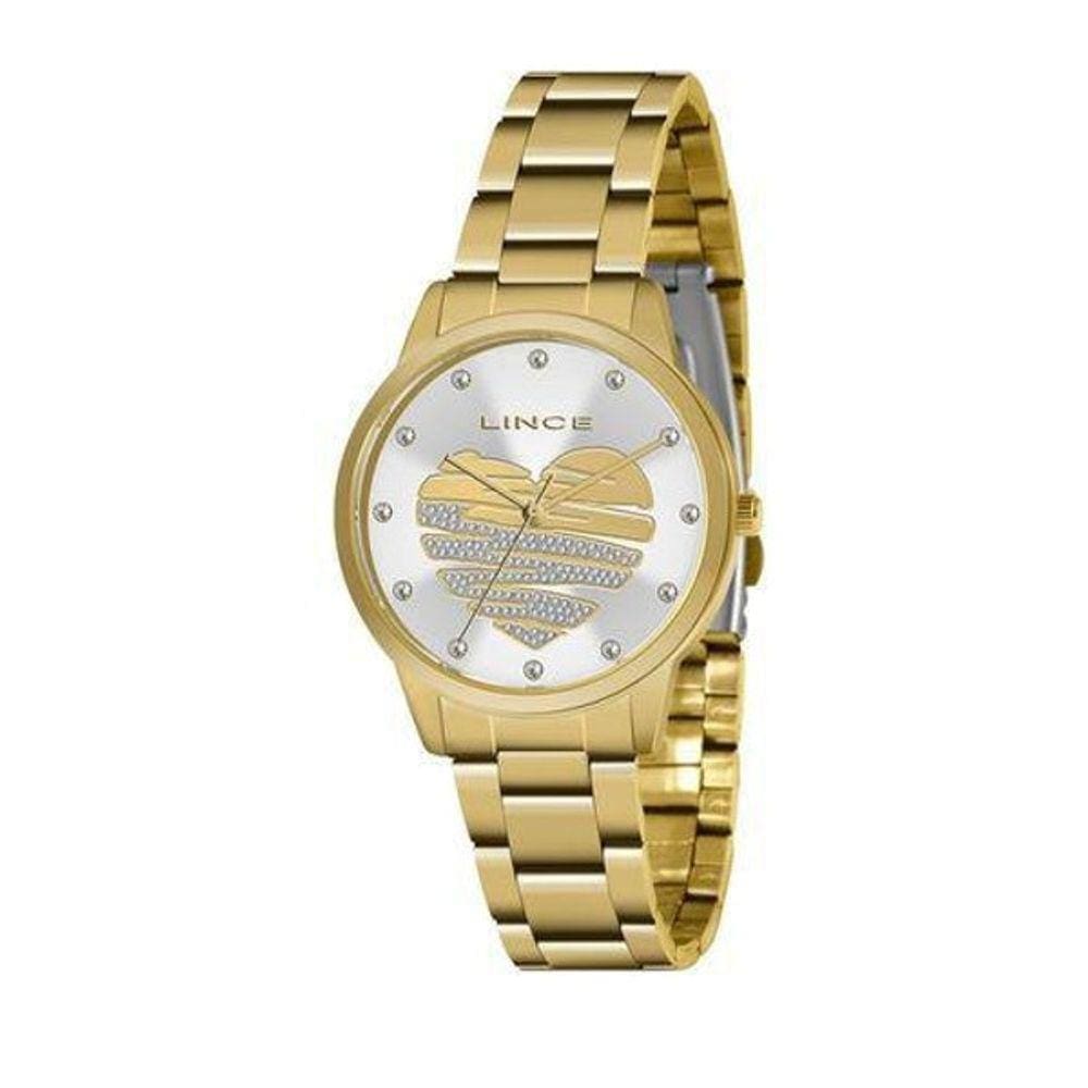 Relógio Lince Analógico Dourado Feminino LRGJ139L S1KX