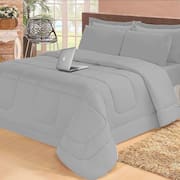 Jogo de Cama Queen com Edredom Lençol Fronha Função Cobre Leito e Cobertor