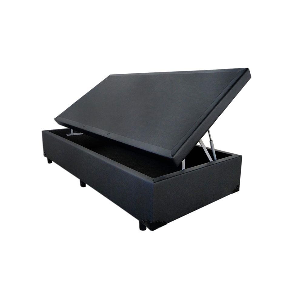 Cama Box Baú Solteirão NK Camas Sintético Preto 41x96x203