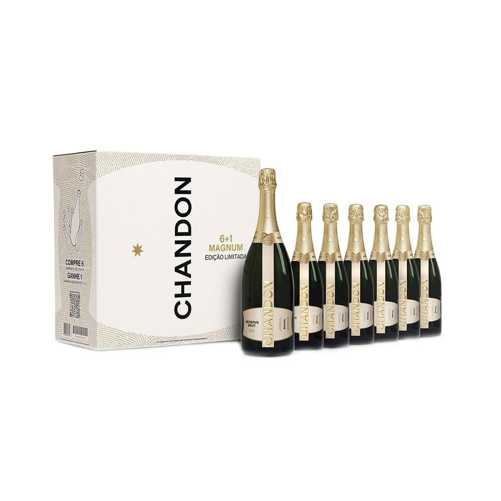 Chandon Reserve Brut Espumante Brasileiro 06 unidades de 750ml + 01 unidade de 1,5L