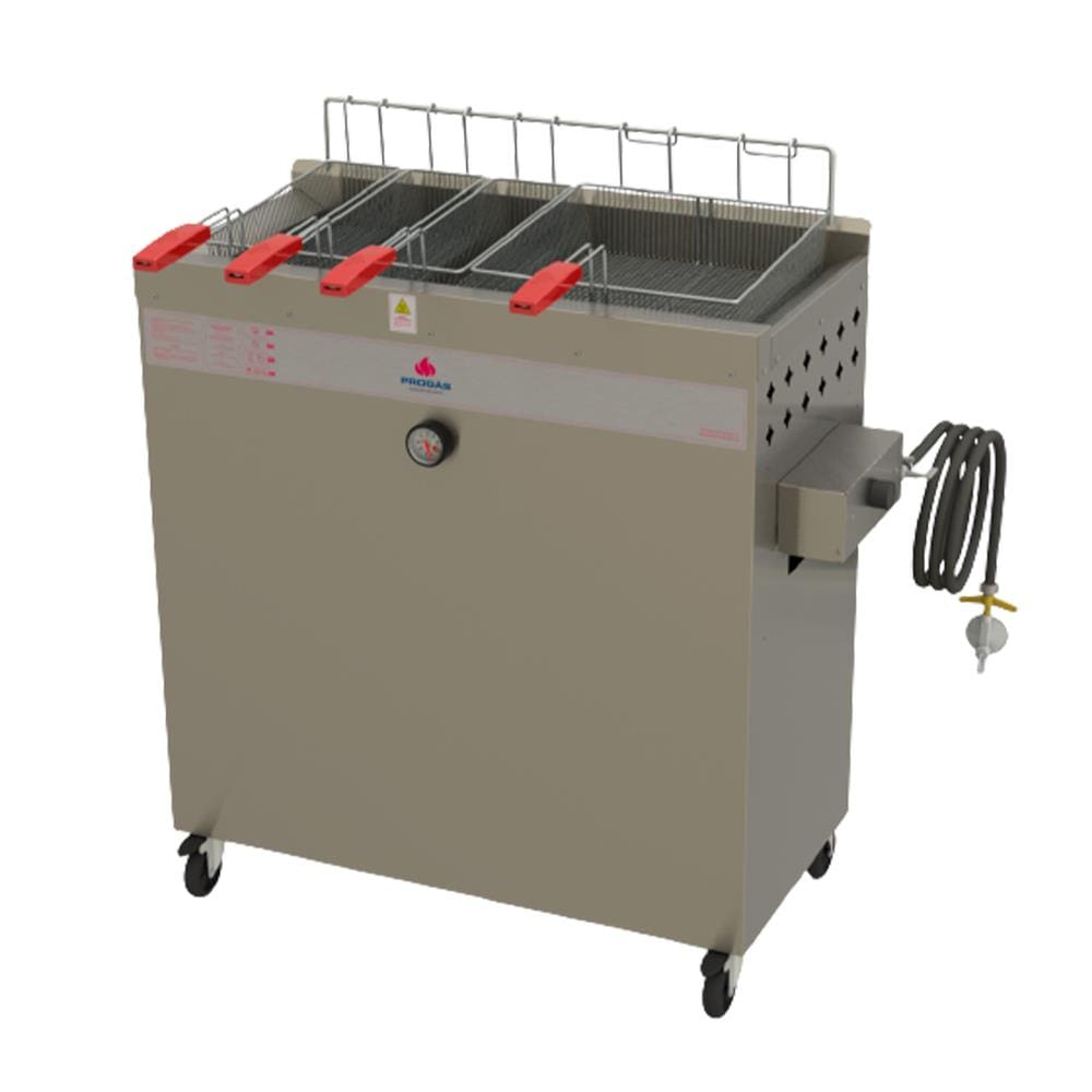 Fritadeira Industrial a Gás Progás PR-3000 BPG 36L Prata
