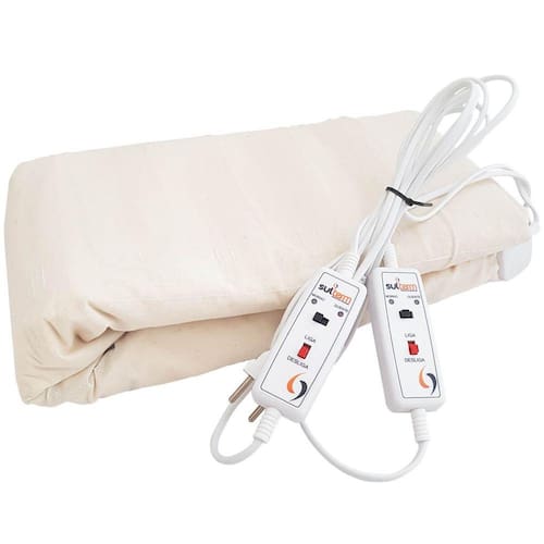 imagem-Lençol Térmico Elétrico Tradicional De Casal Queen Size 127 volts - Bege