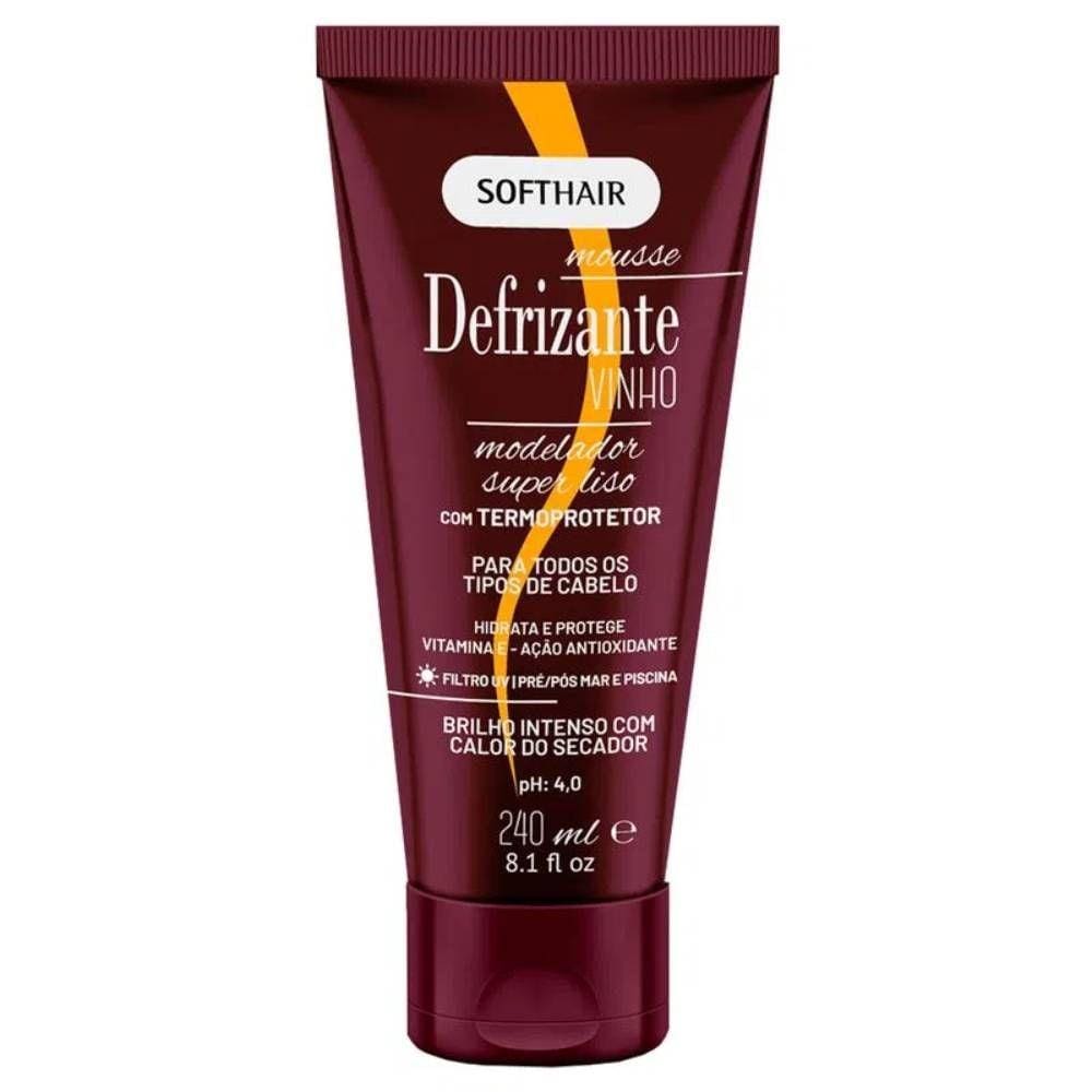 Defrizante Soft Hair Vinho Com Termo Protetor 240ml