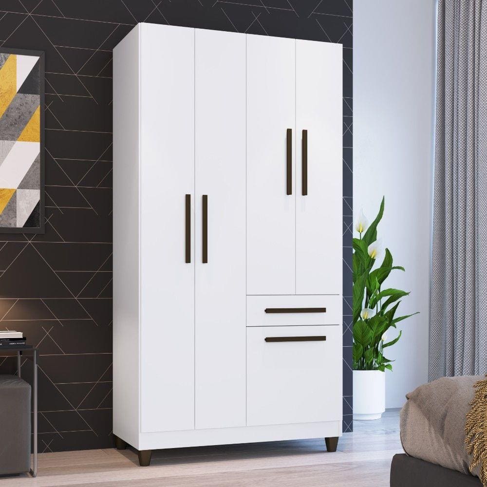 Guarda Roupa Solteiro 5 Portas 1 Gaveta Laguna Faimec